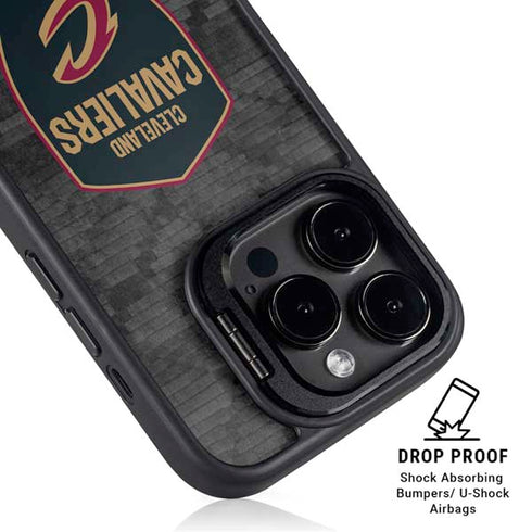 NBA Cleveland Cavaliers Dark Rust iPhone 15 Pro Kickstand Case